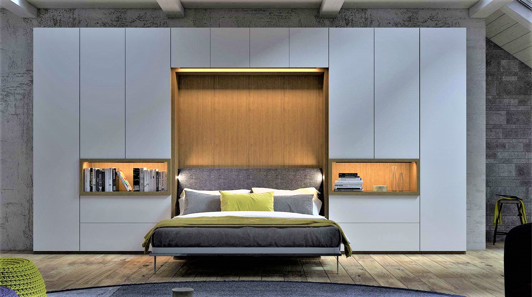 Lit gain de place escamotable